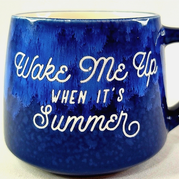 Wake Me Up When It's Summer Reactive Glaze Coffee Cup Mug Teacup - Picture 2 of 7